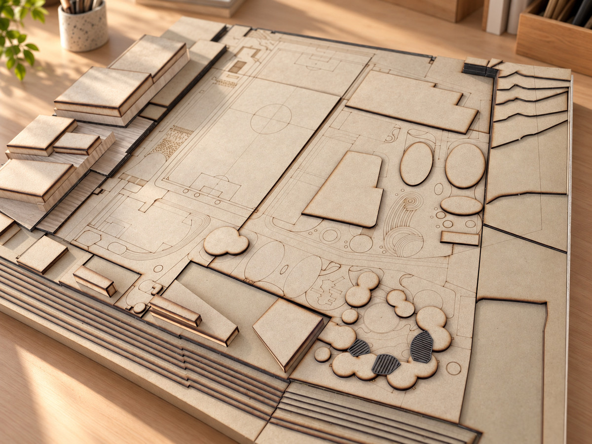 Proceso del modelo — Terrazas escalonadas del segundo modelo.